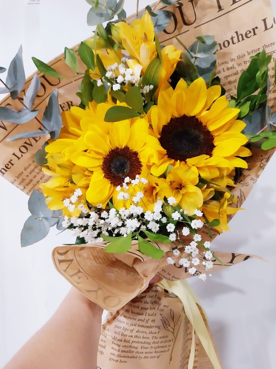 Buquê de Girassóis Rústico