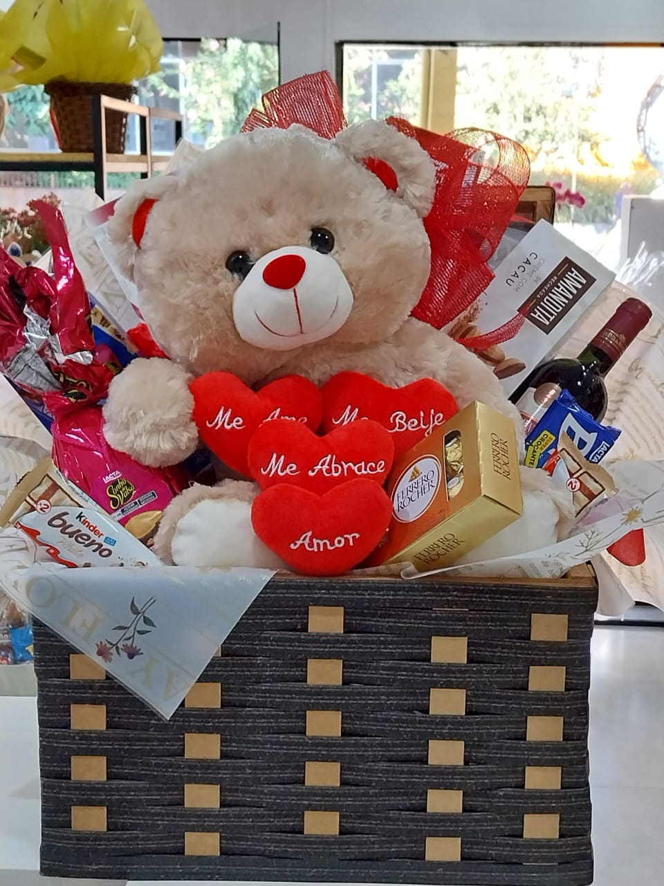 Cesta Urso Me Ame Me Beije